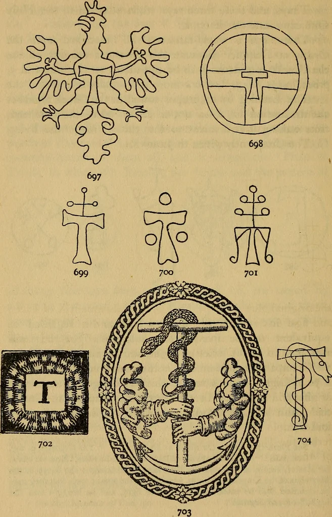 An illustration from The lost language of symbolism : an inquiry into the origin of certain letters, words, names, fairy-tales, folklore, and mythologies, 1912, leaf 307
