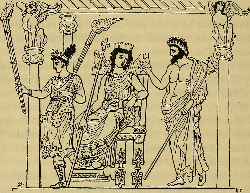 An illustration from The lost language of symbolism : an inquiry into the origin of certain letters, words, names, fairy-tales, folklore, and mythologies, 1912, leaf 327