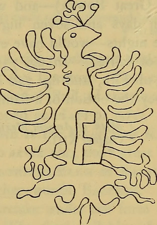 An illustration from The lost language of symbolism : an inquiry into the origin of certain letters, words, names, fairy-tales, folklore, and mythologies, 1912, leaf 336