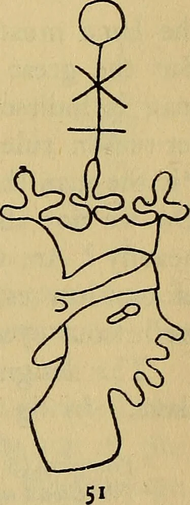 An illustration from The lost language of symbolism : an inquiry into the origin of certain letters, words, names, fairy-tales, folklore, and mythologies, 1912, leaf 45