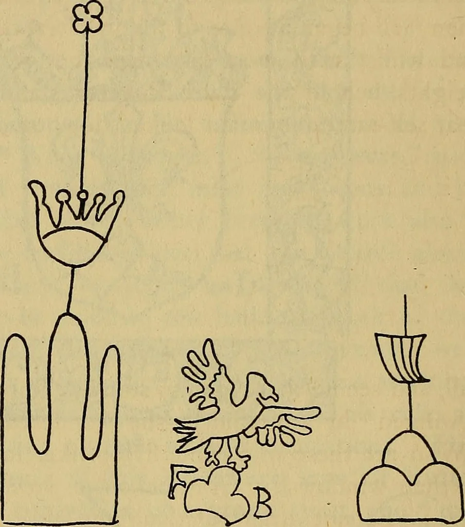 An illustration from The lost language of symbolism : an inquiry into the origin of certain letters, words, names, fairy-tales, folklore, and mythologies, 1912, leaf 53