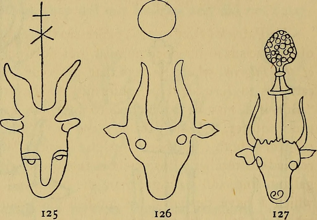 An illustration from The lost language of symbolism : an inquiry into the origin of certain letters, words, names, fairy-tales, folklore, and mythologies, 1912, leaf 67