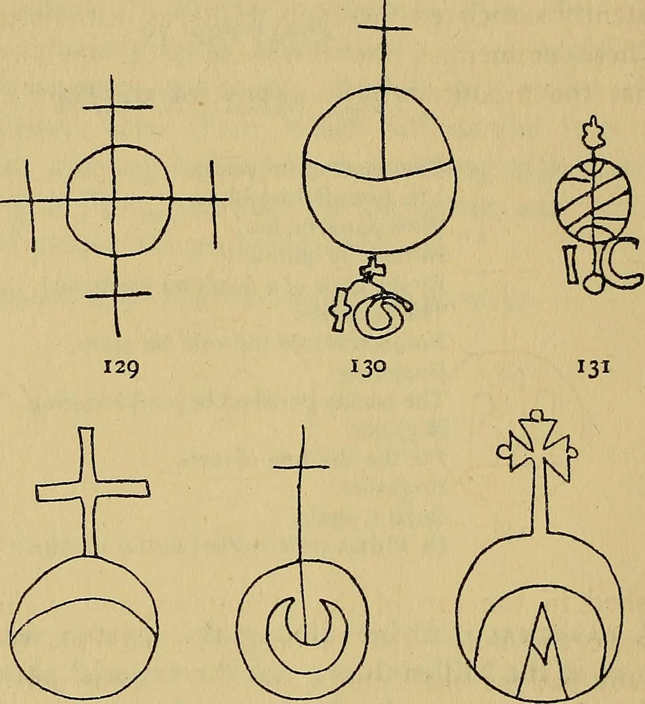An illustration from The lost language of symbolism : an inquiry into the origin of certain letters, words, names, fairy-tales, folklore, and mythologies, 1912, leaf 71