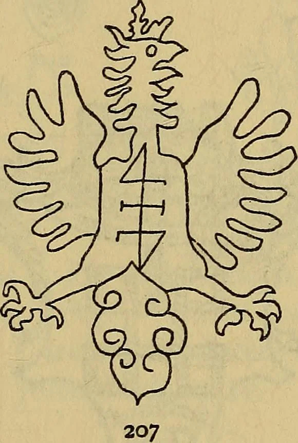 An illustration from The lost language of symbolism : an inquiry into the origin of certain letters, words, names, fairy-tales, folklore, and mythologies, 1912, leaf 96