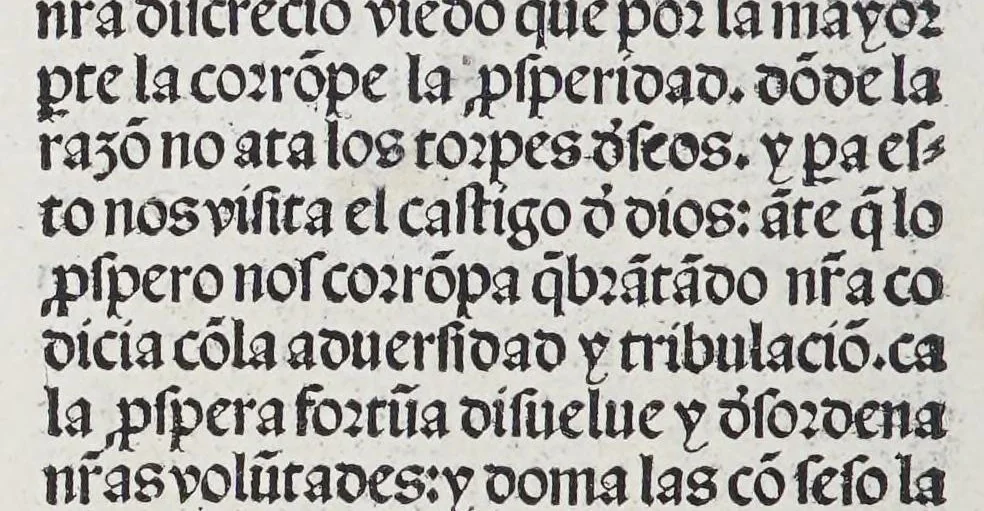 An illustration from Los tratados del doctor Alonso Ortiz : Tratado dela herida del rey. : Tratado consolatorio a la princesa de Portugal. : Item vna oracion alos reyes en latin y en romance : Item dos cartas me[n]ajeras a los reyes. Vna que embio [sic] la cibdad [sic] la otra el cabildo dela yglesia de Toledo : Tratado contra la carta del prothonotario de Lucena, leaf 16