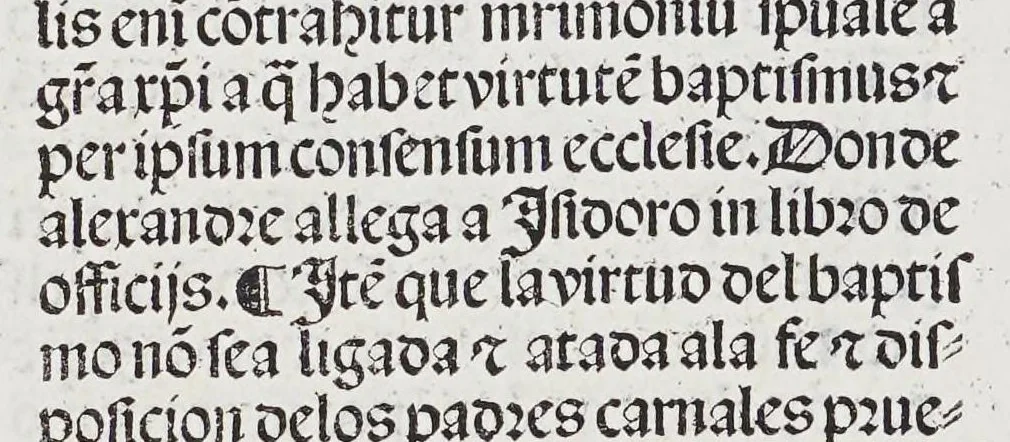 An illustration from Los tratados del doctor Alonso Ortiz : Tratado dela herida del rey. : Tratado consolatorio a la princesa de Portugal. : Item vna oracion alos reyes en latin y en romance : Item dos cartas me[n]ajeras a los reyes. Vna que embio [sic] la cibdad [sic] la otra el cabildo dela yglesia de Toledo : Tratado contra la carta del prothonotario de Lucena, leaf 186