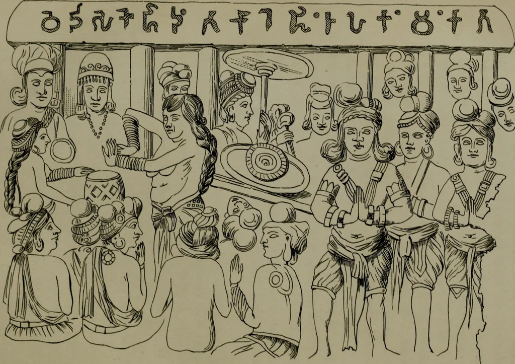 An illustration from The lost tribes and the Saxons of the East and of the west, with new views of Buddhism, and translations of rock-records in India, 1861, leaf 187