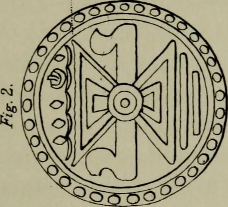 An illustration from The lost tribes and the Saxons of the East and of the west, with new views of Buddhism, and translations of rock-records in India, 1861, leaf 214