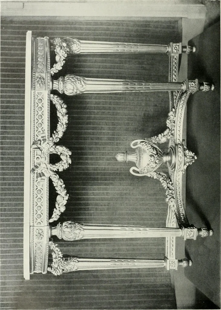 An illustration from Louis XVI furniture, 1913, leaf 107
