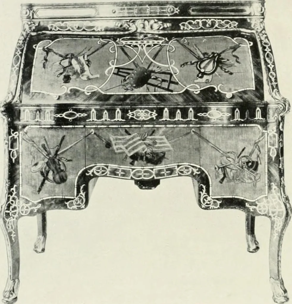 An illustration from Louis XVI furniture, 1913, leaf 11