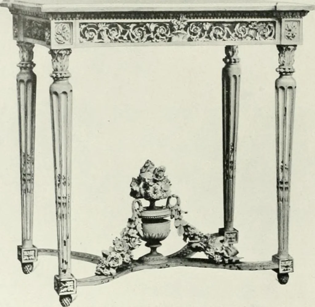 An illustration from Louis XVI furniture, 1913, leaf 111