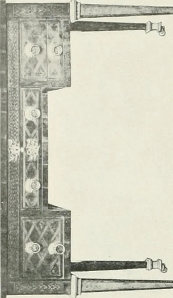 An illustration from Louis XVI furniture, 1913, leaf 113