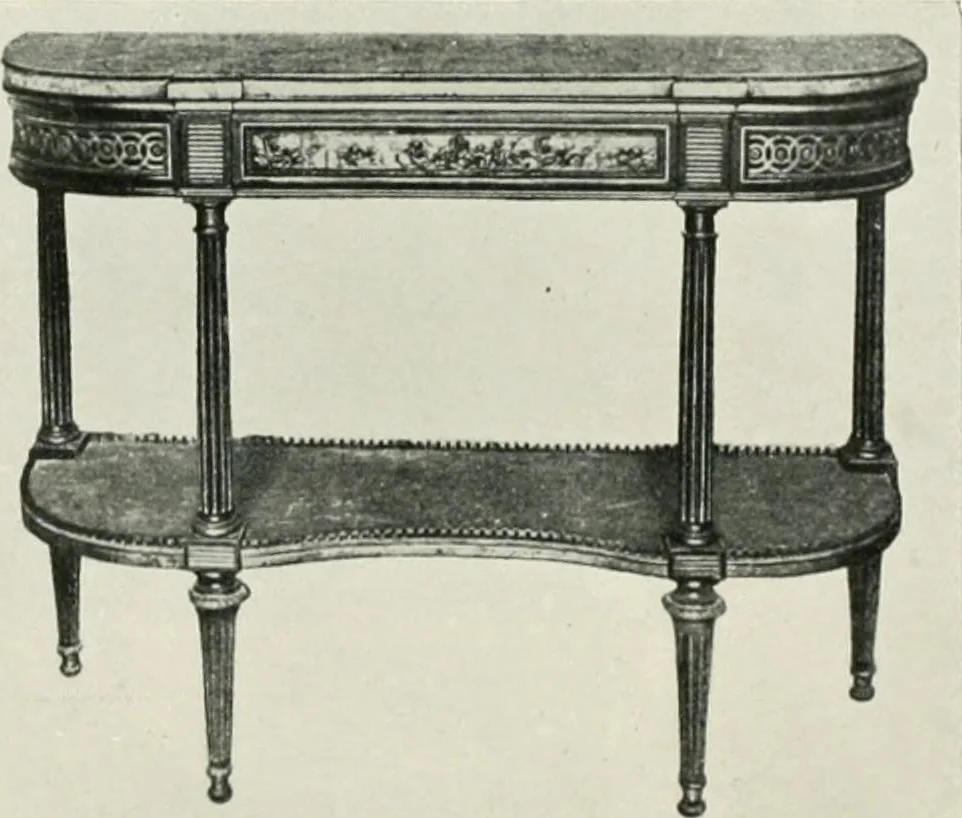 An illustration from Louis XVI furniture, 1913, leaf 113