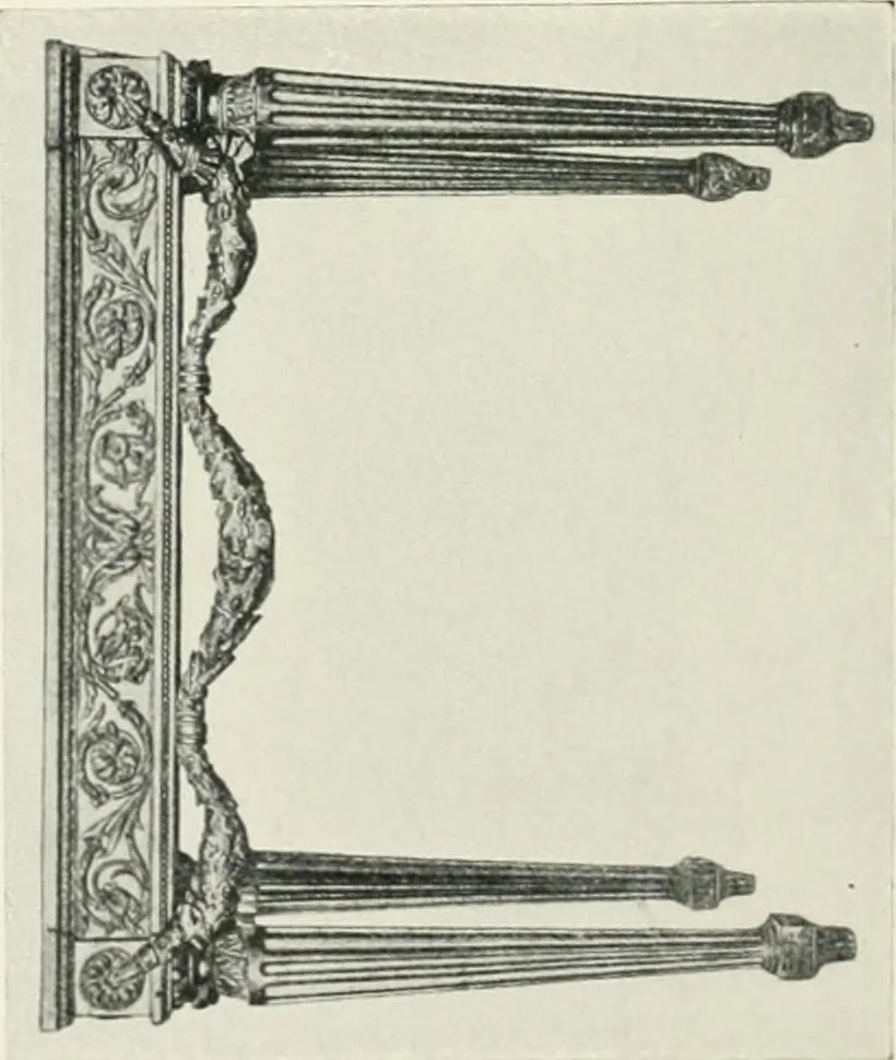 An illustration from Louis XVI furniture, 1913, leaf 113