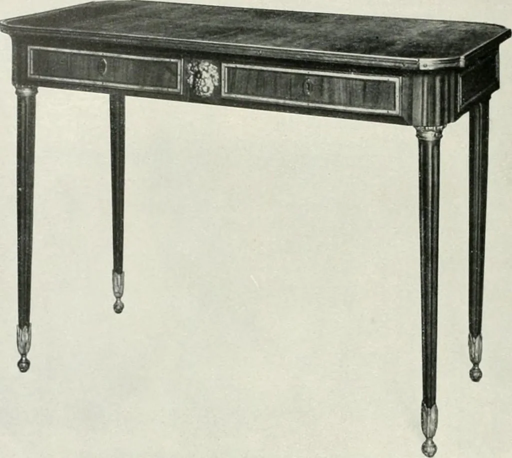 An illustration from Louis XVI furniture, 1913, leaf 115