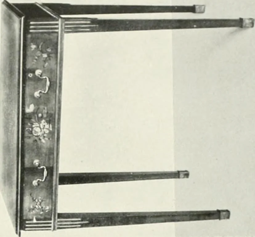 An illustration from Louis XVI furniture, 1913, leaf 116