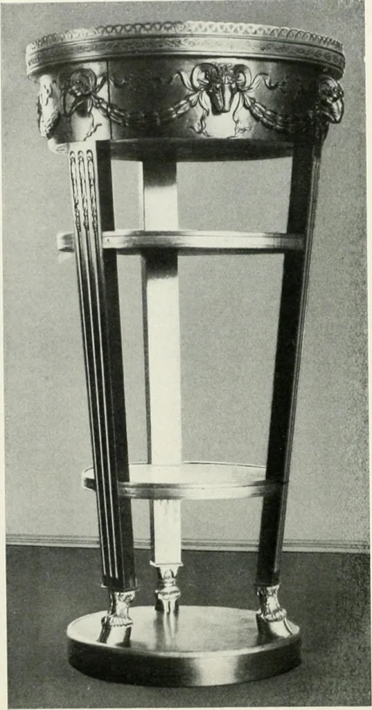An illustration from Louis XVI furniture, 1913, leaf 119