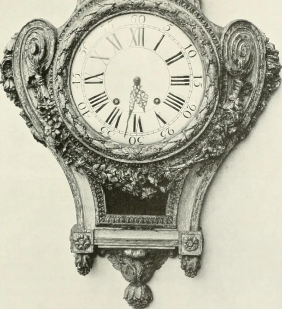 An illustration from Louis XVI furniture, 1913, leaf 12
