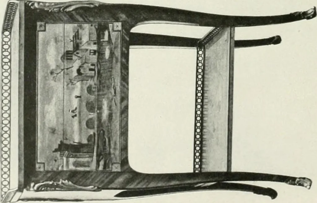 An illustration from Louis XVI furniture, 1913, leaf 121