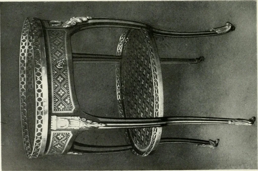 An illustration from Louis XVI furniture, 1913, leaf 127