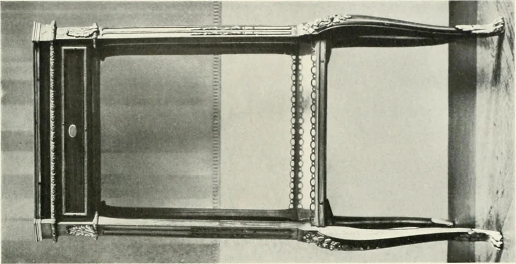 An illustration from Louis XVI furniture, 1913, leaf 128