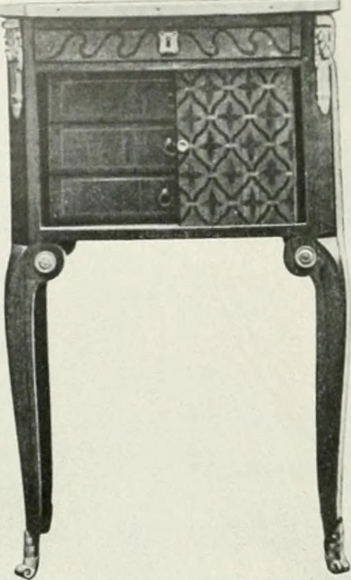 An illustration from Louis XVI furniture, 1913, leaf 129
