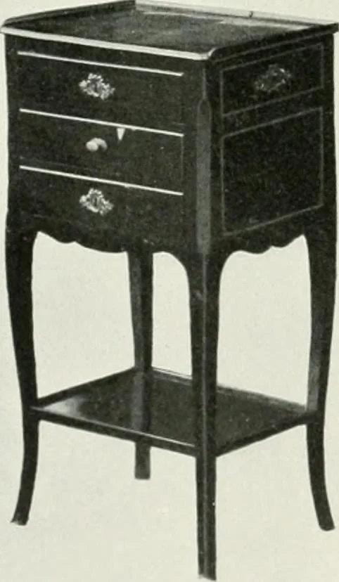 An illustration from Louis XVI furniture, 1913, leaf 129