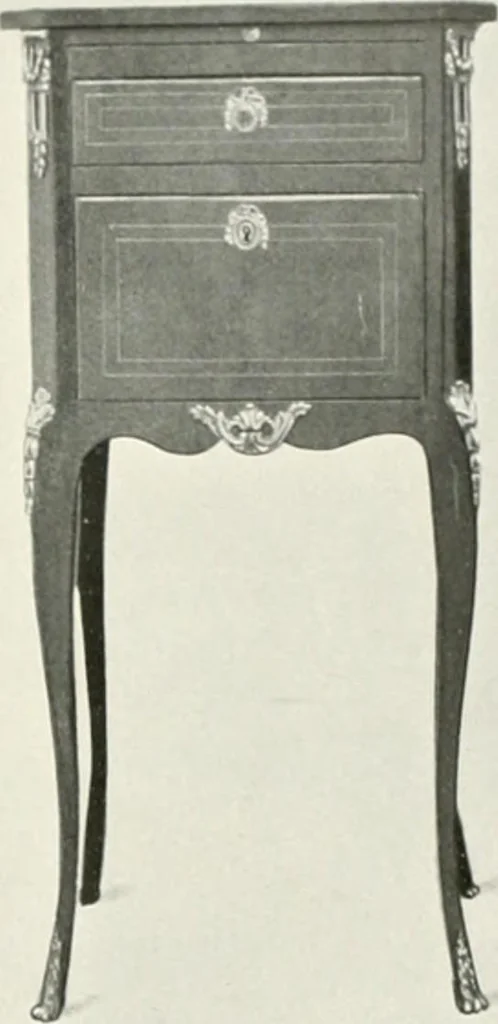 An illustration from Louis XVI furniture, 1913, leaf 130