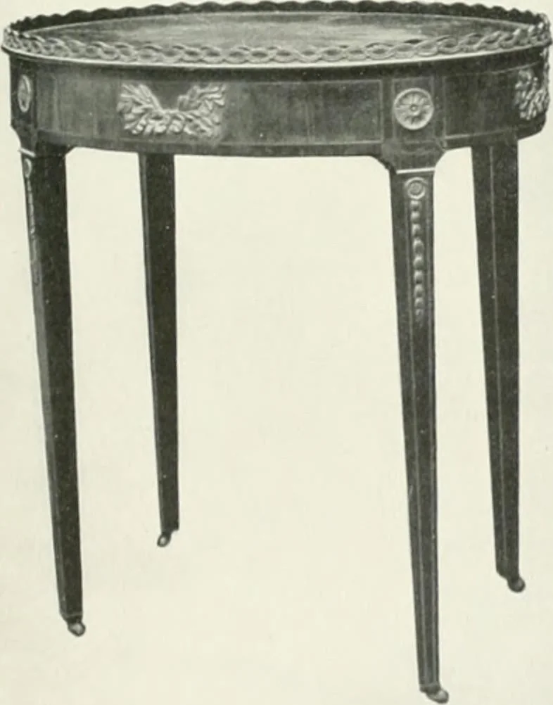 An illustration from Louis XVI furniture, 1913, leaf 130