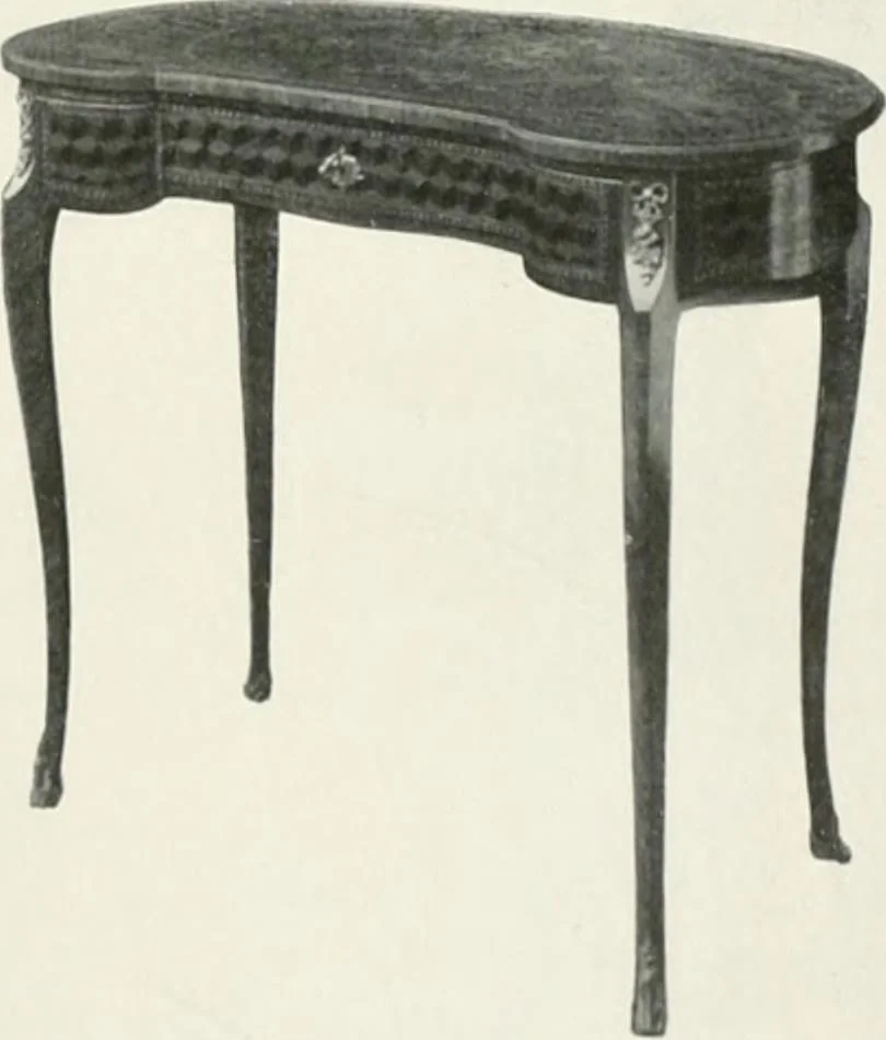 An illustration from Louis XVI furniture, 1913, leaf 130