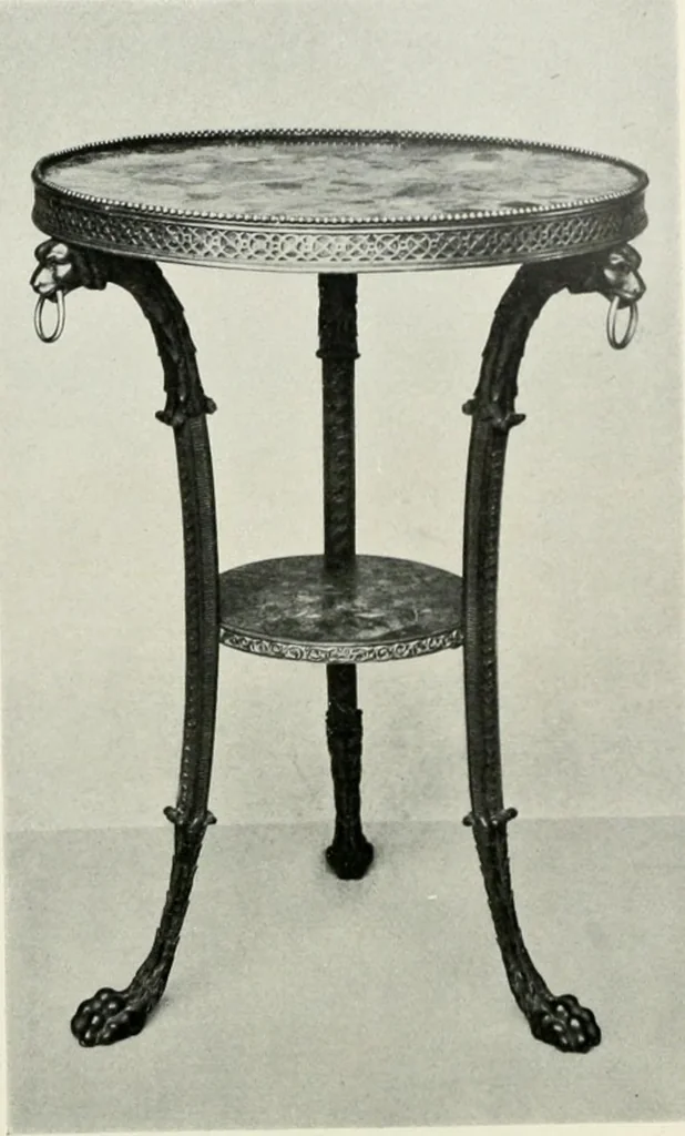 An illustration from Louis XVI furniture, 1913, leaf 131