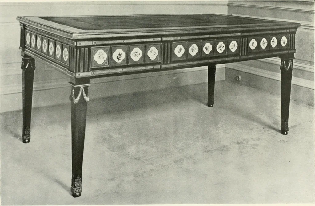 An illustration from Louis XVI furniture, 1913, leaf 132