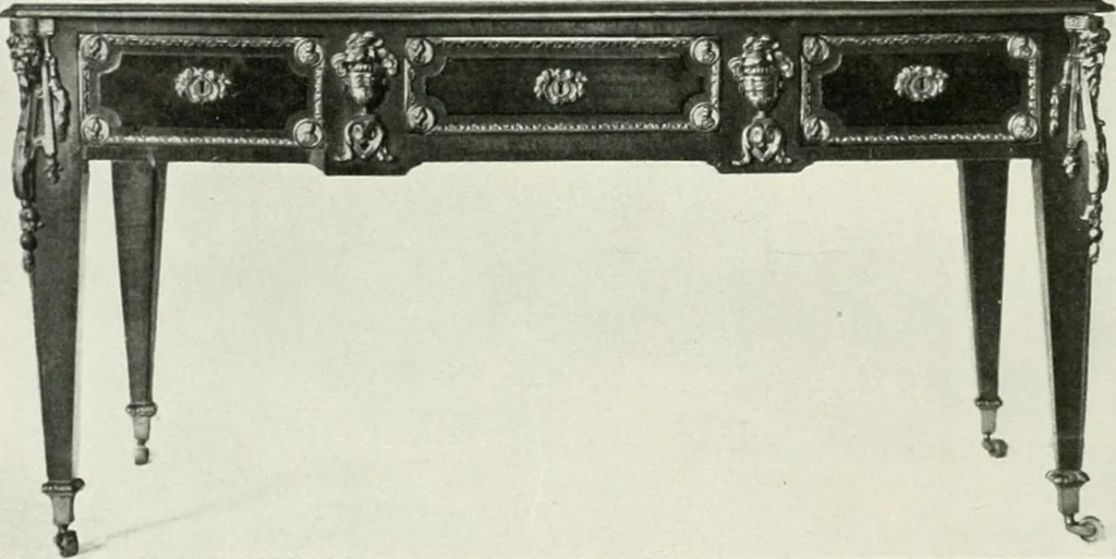 An illustration from Louis XVI furniture, 1913, leaf 133