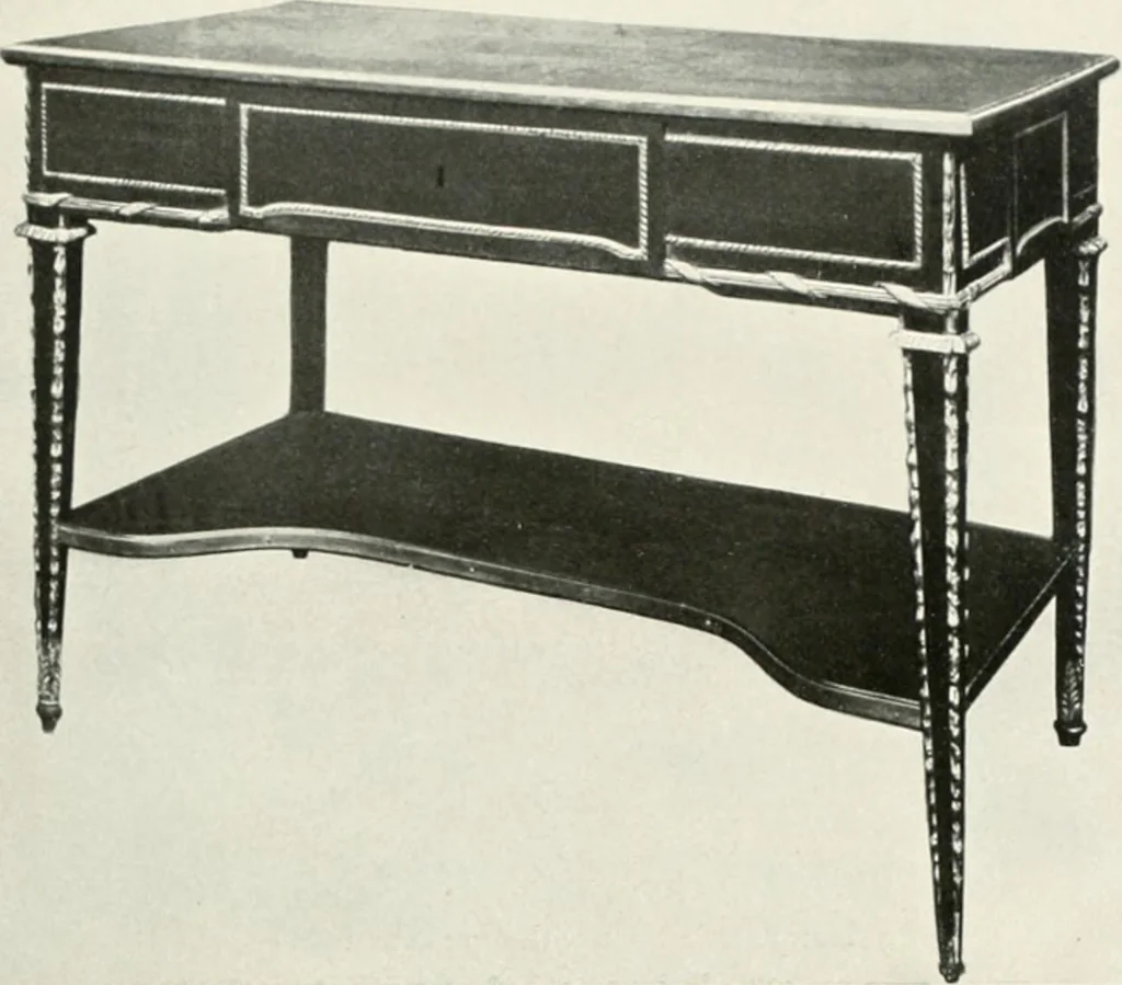 An illustration from Louis XVI furniture, 1913, leaf 134