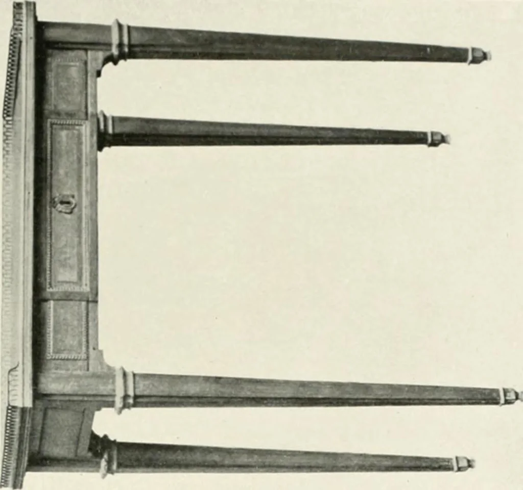 An illustration from Louis XVI furniture, 1913, leaf 136