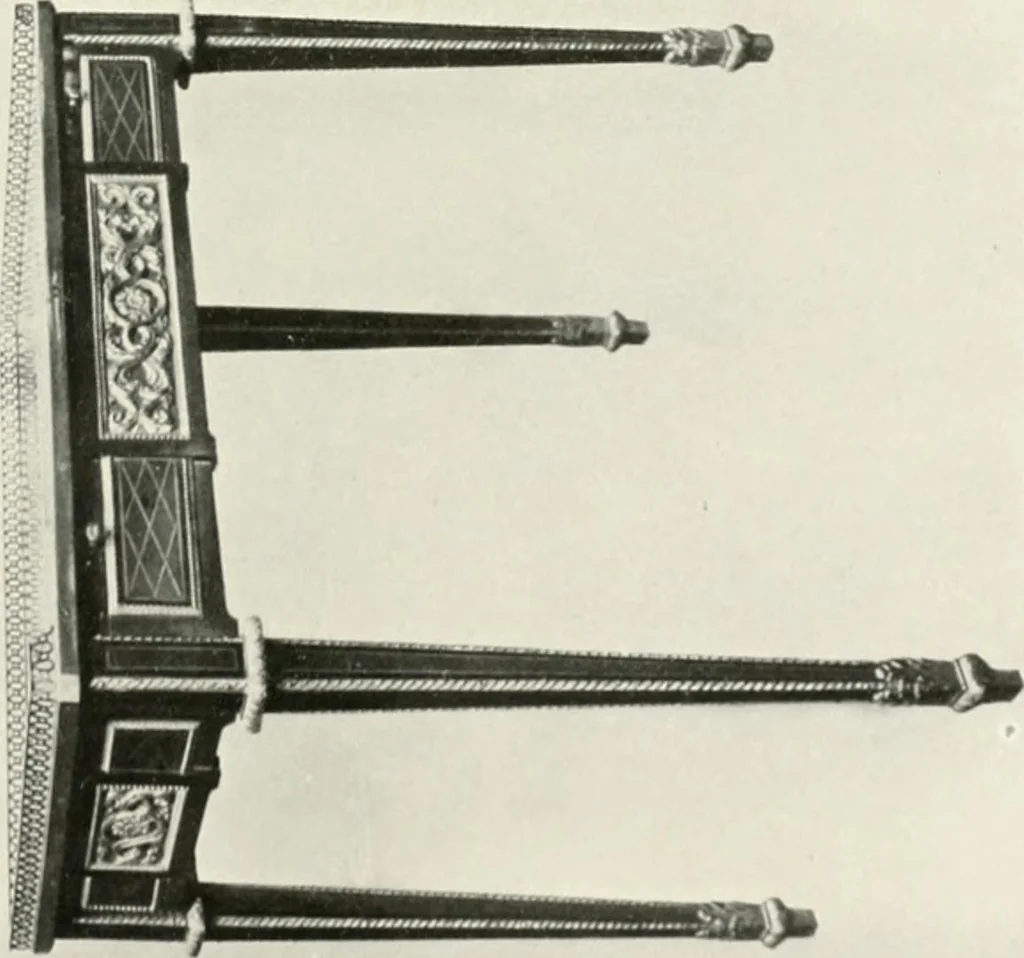 An illustration from Louis XVI furniture, 1913, leaf 136