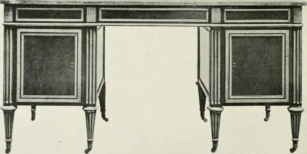 An illustration from Louis XVI furniture, 1913, leaf 137