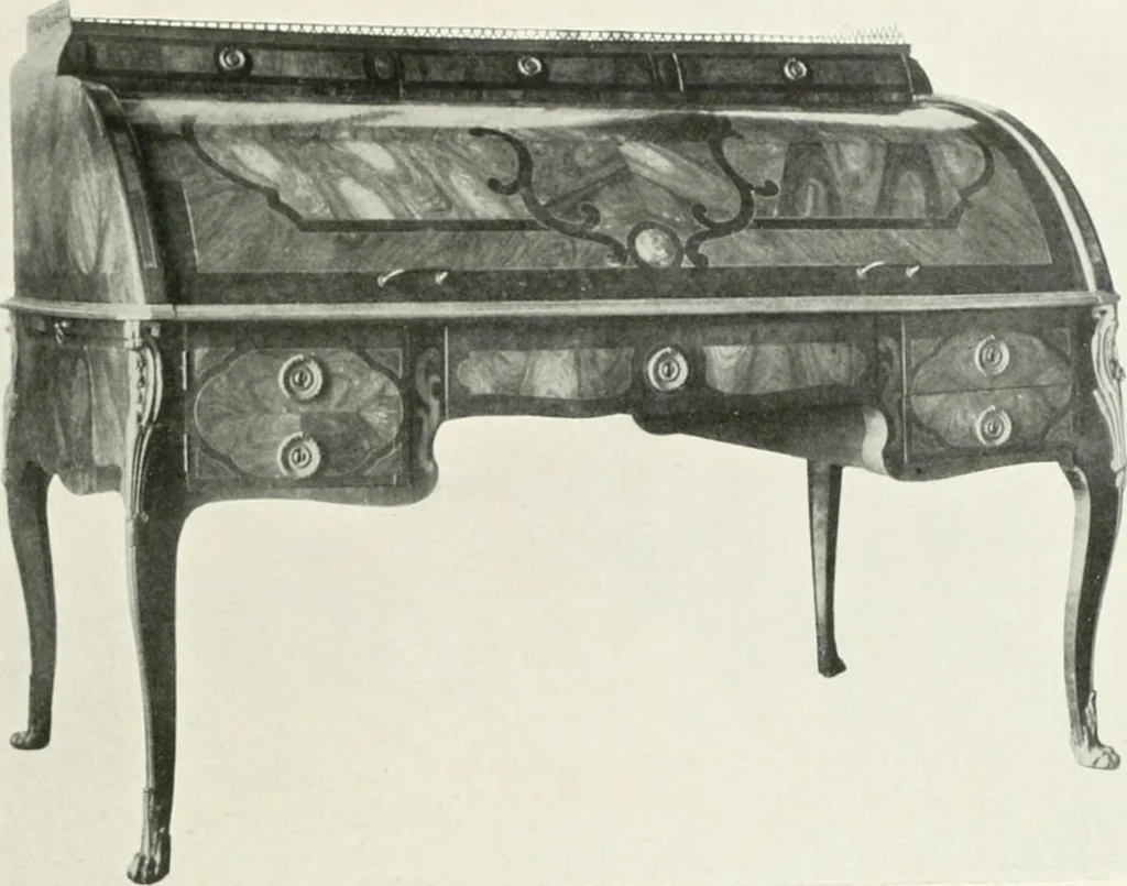 An illustration from Louis XVI furniture, 1913, leaf 138