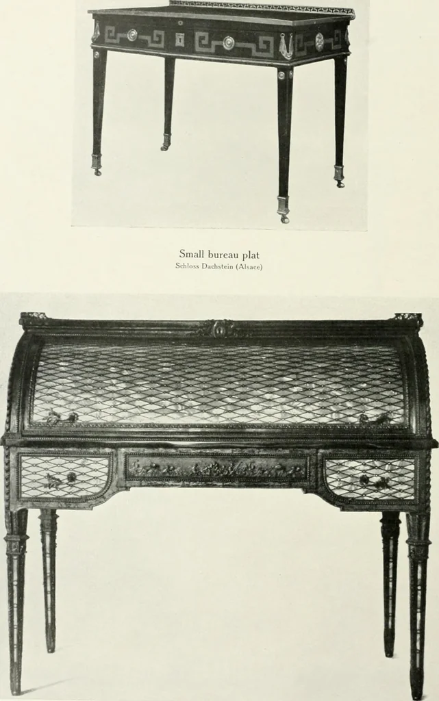 An illustration from Louis XVI furniture, 1913, leaf 139