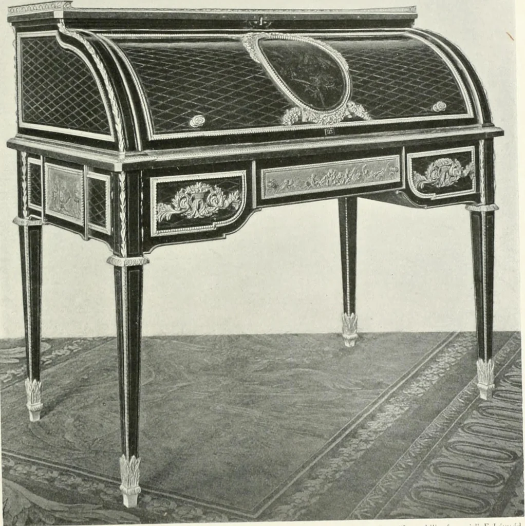 An illustration from Louis XVI furniture, 1913, leaf 140