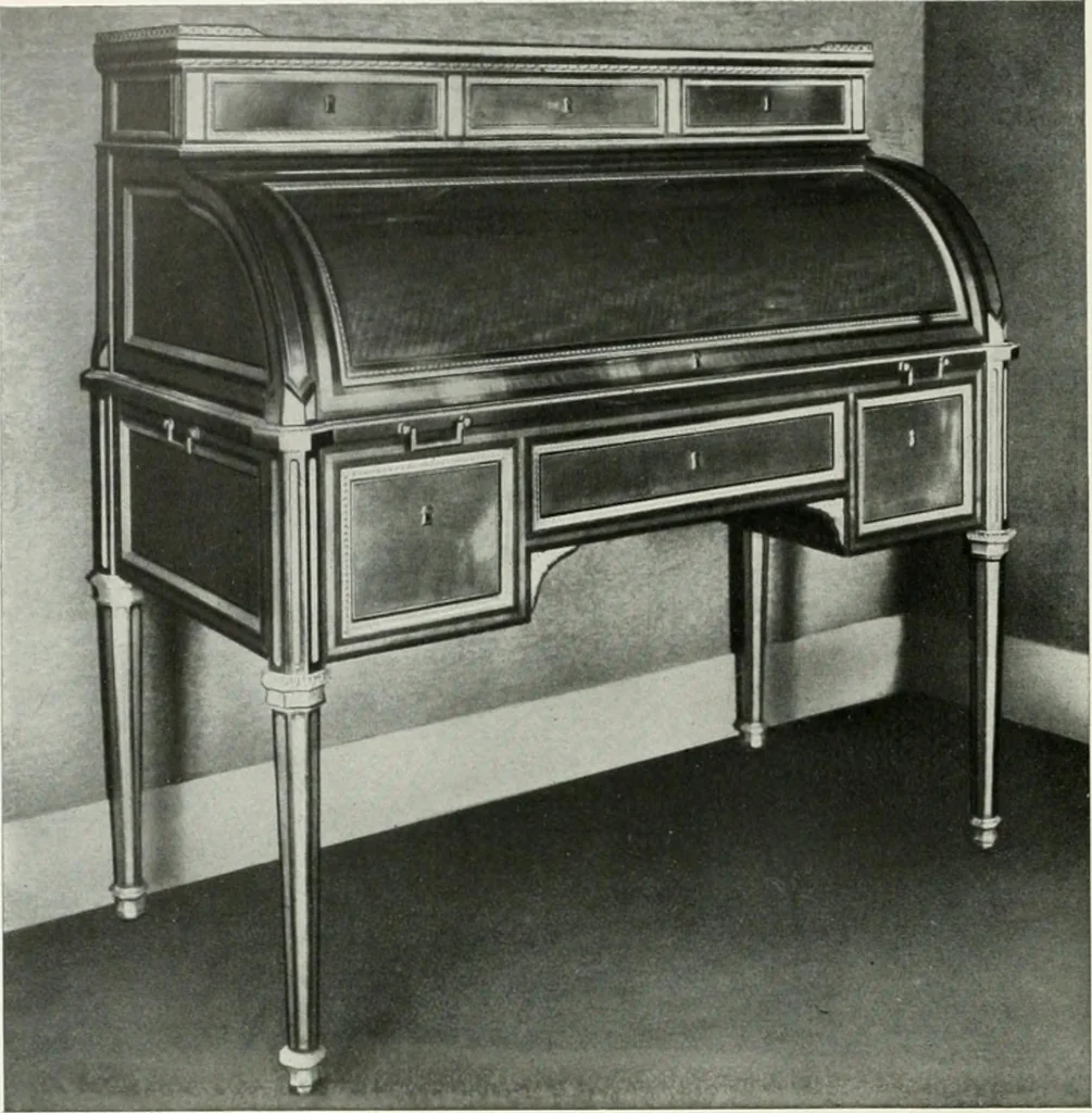 An illustration from Louis XVI furniture, 1913, leaf 141