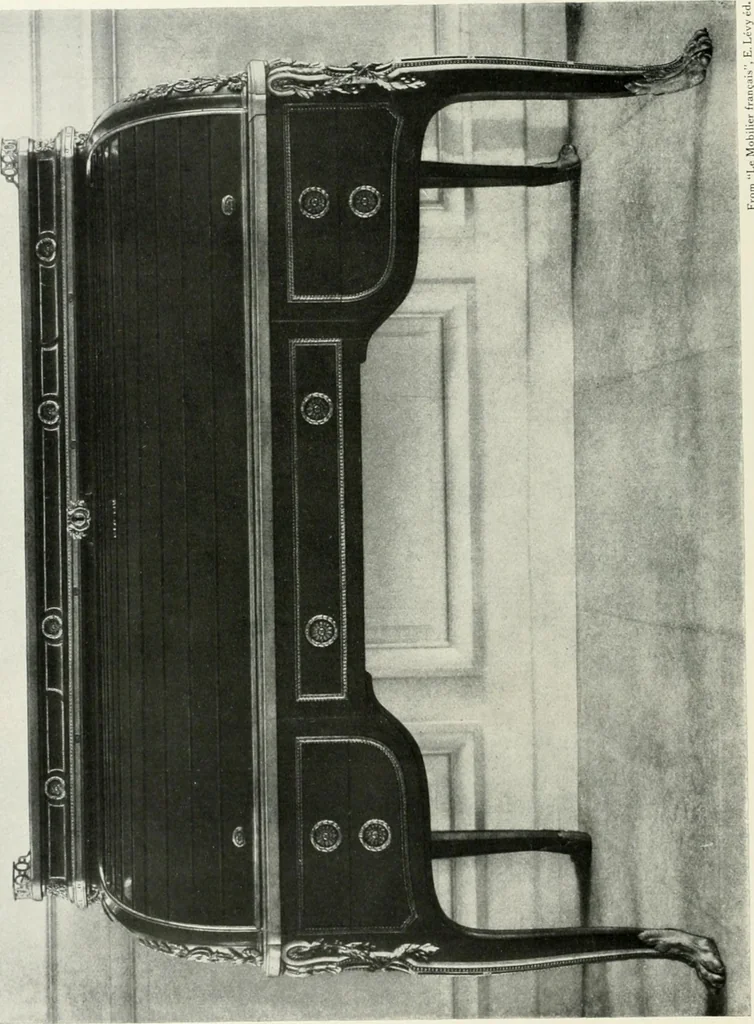 An illustration from Louis XVI furniture, 1913, leaf 143