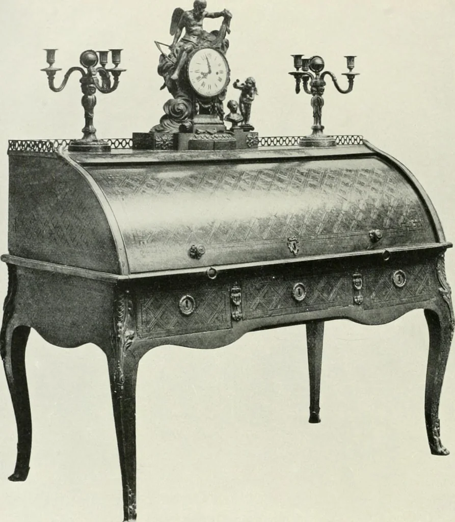 An illustration from Louis XVI furniture, 1913, leaf 145