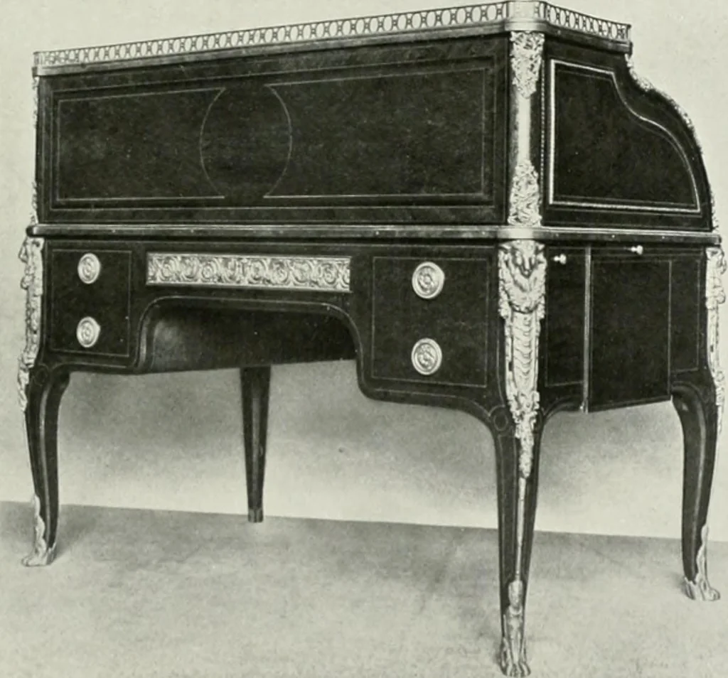 An illustration from Louis XVI furniture, 1913, leaf 146