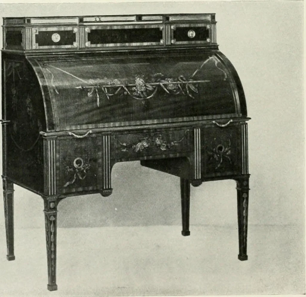 An illustration from Louis XVI furniture, 1913, leaf 147