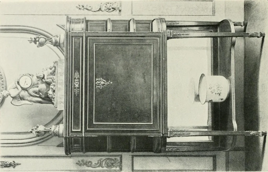 An illustration from Louis XVI furniture, 1913, leaf 155
