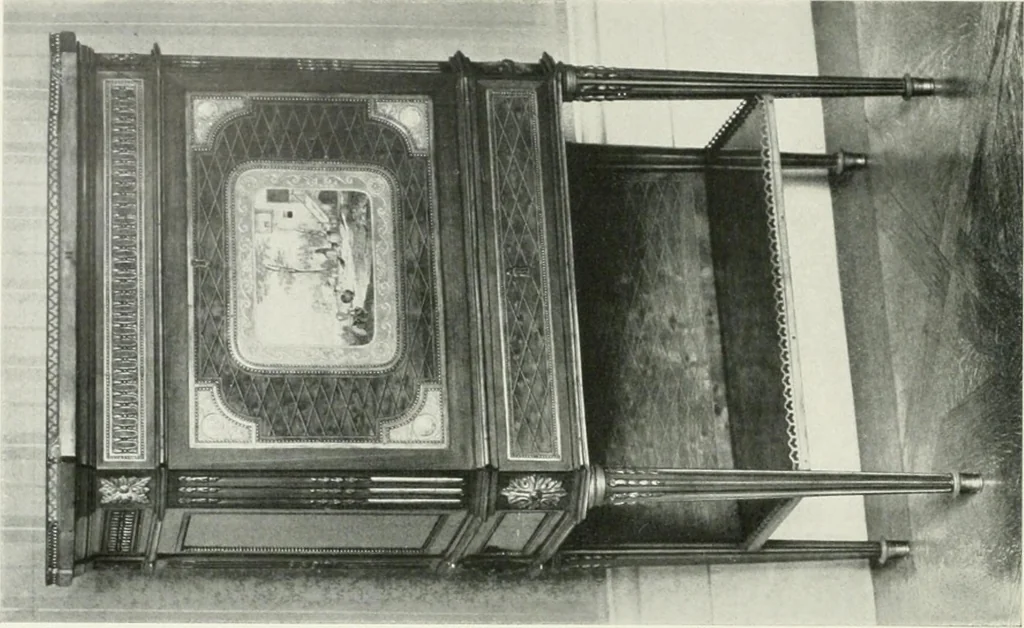 An illustration from Louis XVI furniture, 1913, leaf 157