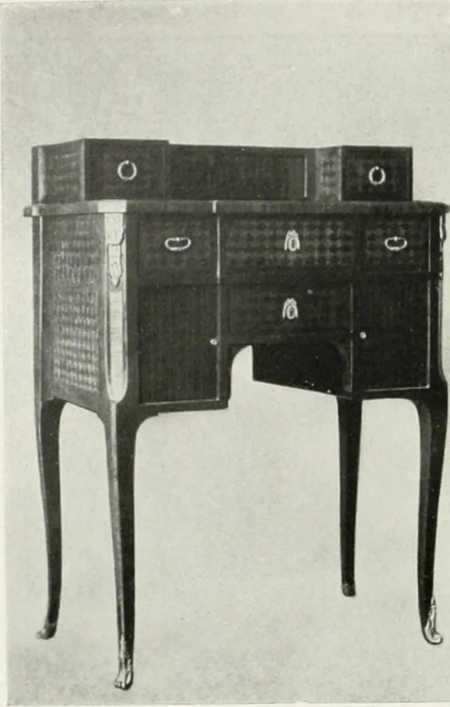 An illustration from Louis XVI furniture, 1913, leaf 161