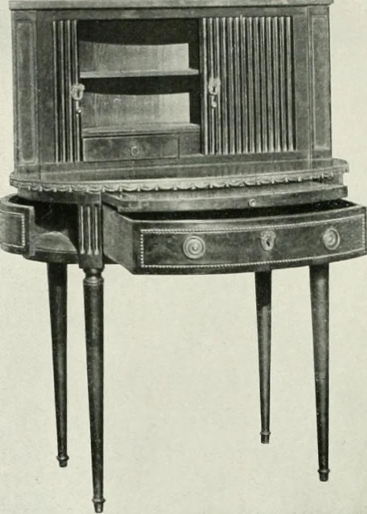 An illustration from Louis XVI furniture, 1913, leaf 161