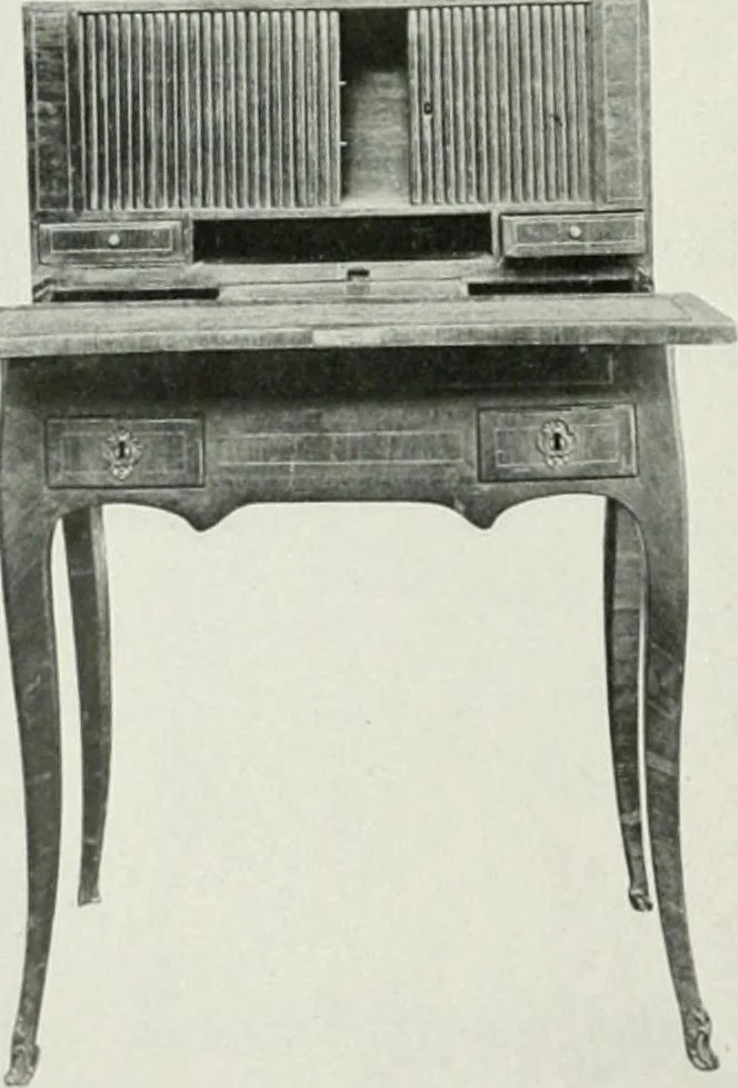 An illustration from Louis XVI furniture, 1913, leaf 161